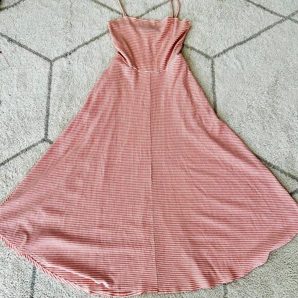 Reformation Striped Spaghetti Strap Full Skirt Striped Sundress Sz M - Picture 2 of 8